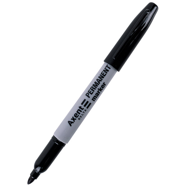 Маркер Axent Delta Permanent D2606-01, 1 мм, круглий чорний