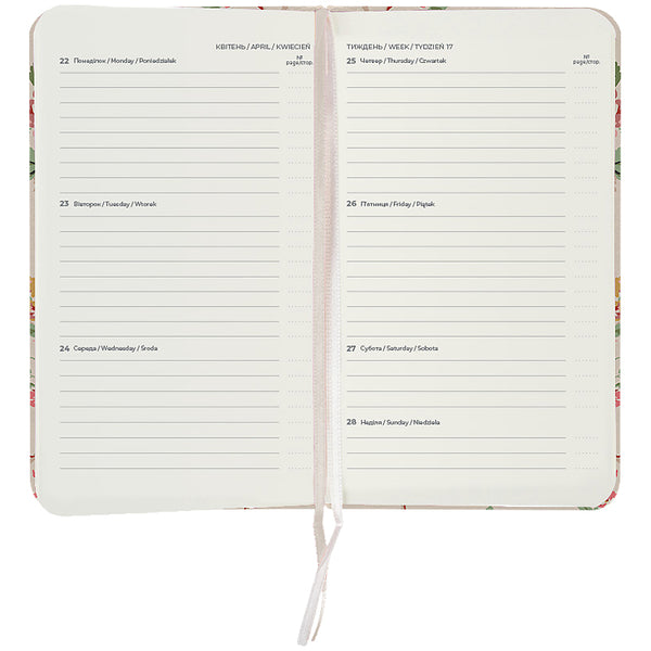 Еженедельник 2025 Axent Pocket Laura Ashley 8525-25-3-A-LA, 90x150 мм, Delicate