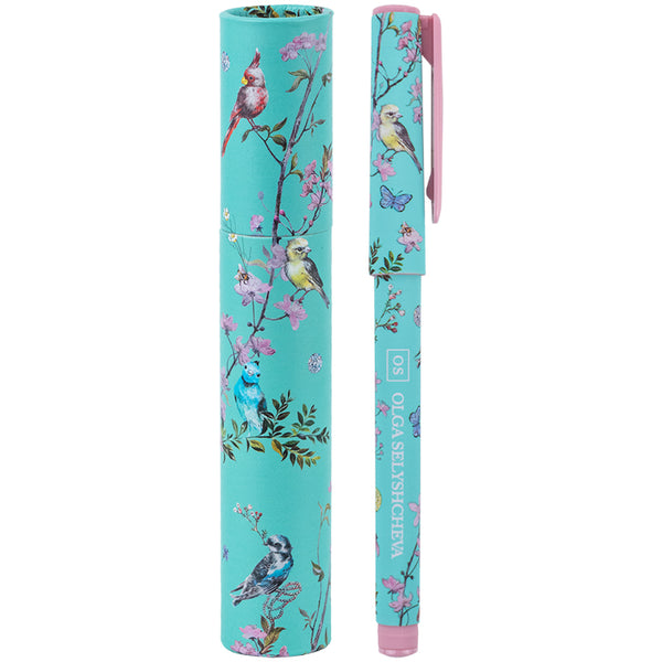 Ручка шариковая Axent Olga Selyshcheva, Spring AB1098-06-02-A, 0.7 мм, синяя