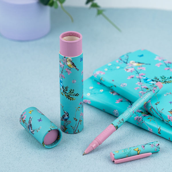 Ручка шариковая Axent Olga Selyshcheva, Spring AB1098-06-02-A, 0.7 мм, синяя