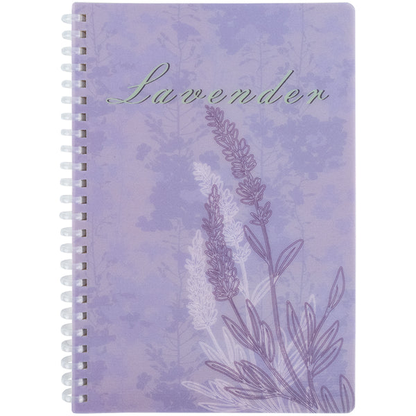 Блокнот на спiралi Axent Lavender 3 8033-3-A, А5, 80 аркушів, клітинка, пластикова обкладинка