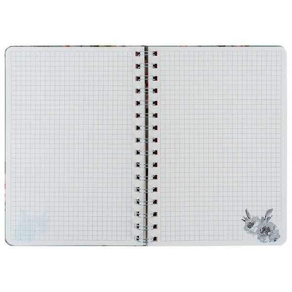 Блокнот на спiралi Axent Laura Ashley, Timeless 8470-4-A-LA, А5, 80 аркушів, клітинка, тверда обкладинка