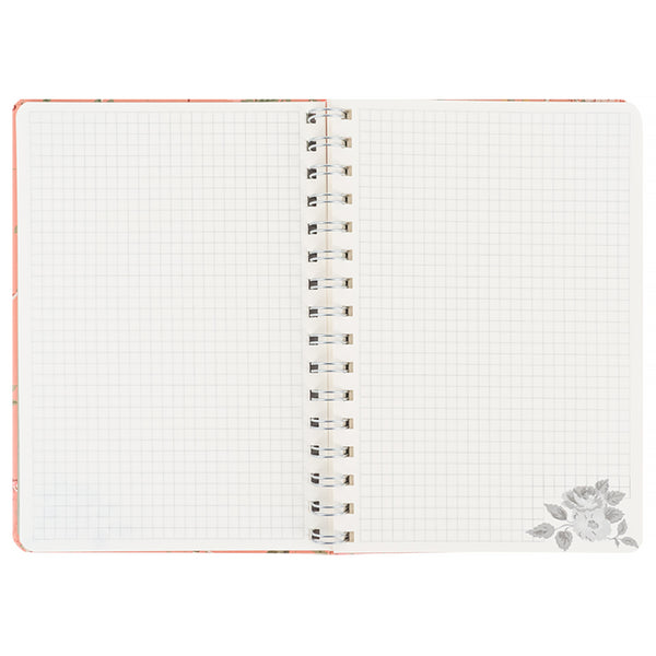 Блокнот на спiралi Axent Laura Ashley, Charming 8470-6-A-LA, А5, 80 аркушів, клітинка, тверда обкладинка