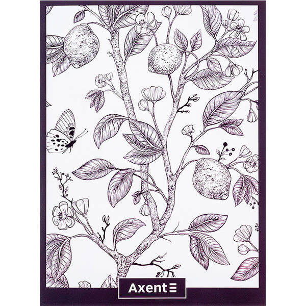 Зошит для записів Axent 4780-7-A, А4, 48 аркушів, клітинка, сливовий