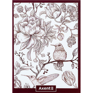 Зошит для записів Axent 4780-8-A, А4, 48 аркушів, клітинка, бордовий