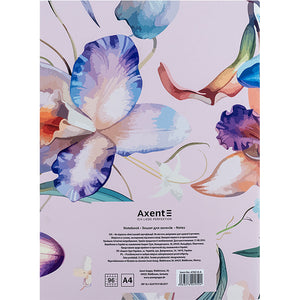 Зошит для записів Axent 4782-8-A, А4, 96 аркушів, клітинка, Botanical