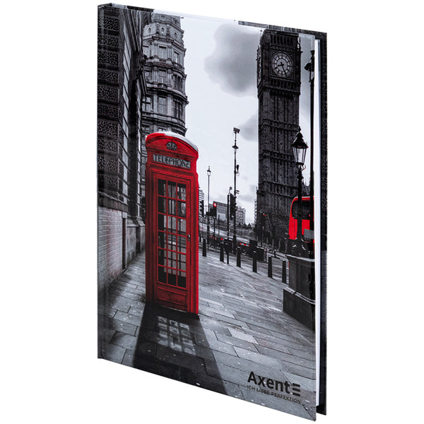 Книга записная Axent R&B Telephone 8457-5-A, А5, 96 листов, клетка, твердая обложка