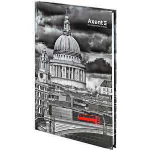 Книга записная Axent R&B Bus 8457-8-A, А5, 96 листов, клетка, твердая обложка