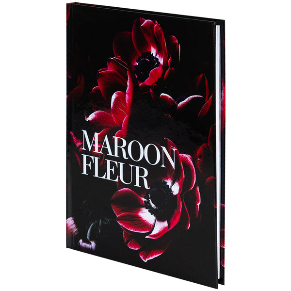 Книга записная Axent Maroon fleur 8459-1-A, А5, 96 листов, клетка, твердая обложка