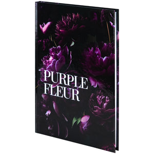 Книга записная Axent Purple fleur 8459-2-A, А5, 96 листов, клетка, твердая обложка