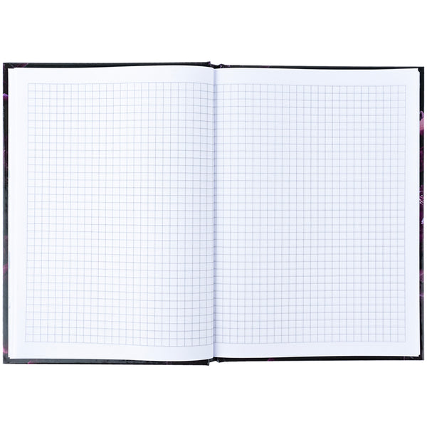 Книга записная Axent Purple fleur 8459-2-A, А5, 96 листов, клетка, твердая обложка