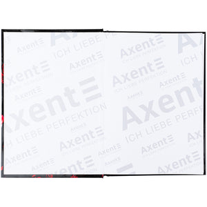 Книга записная Axent Red fleur 8459-3-A, А5, 96 листов, клетка, твердая обложка
