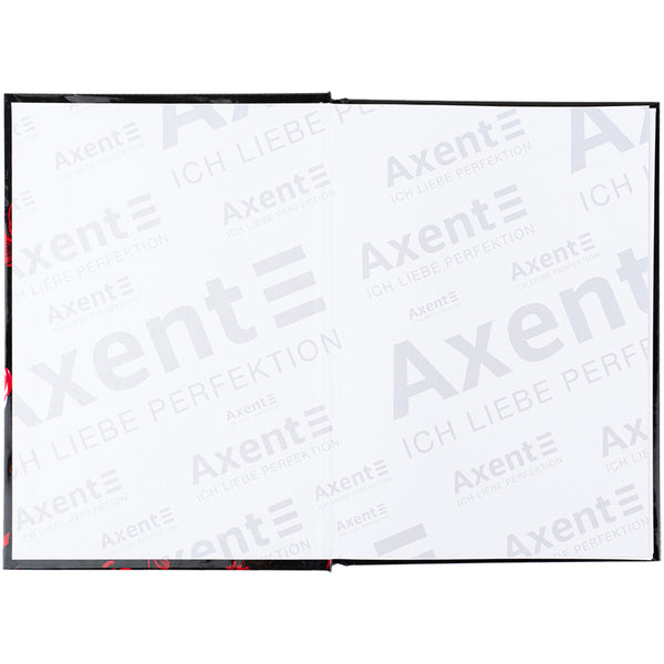 Книга записная Axent Red fleur 8459-3-A, А5, 96 листов, клетка, твердая обложка