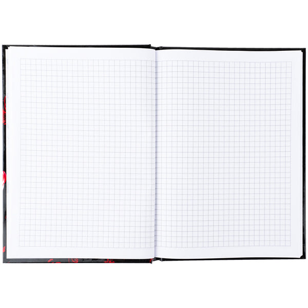 Книга записная Axent Red fleur 8459-3-A, А5, 96 листов, клетка, твердая обложка