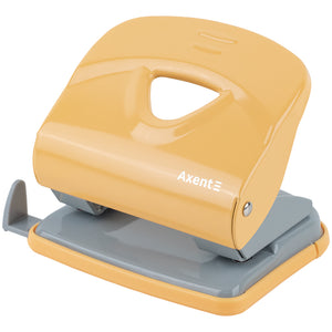 Діркопробивач для паперу Axent Exakt-2 3930-26-A, металевий, 30 аркушів, Earth colors, жовтий