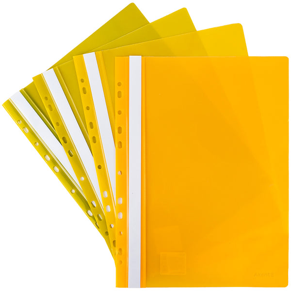 Скоросшиватель с перфорацией Axent 1318-26/1-A, А4, желтый ассорти