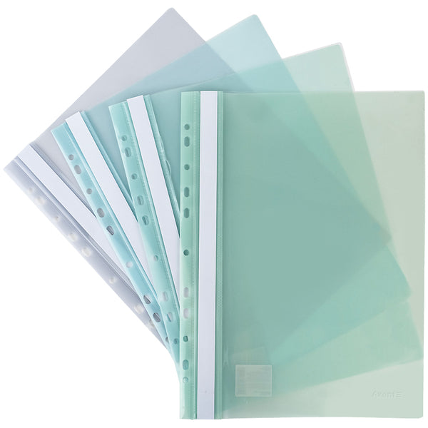 Скоросшиватель с перфорацией Axent 1318-07/2-A, А4, светло-голубой ассорти