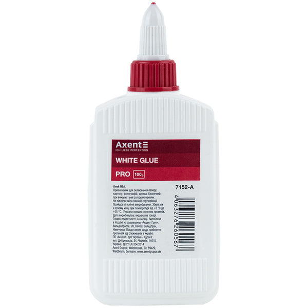 Клей ПВА Axent PRO 7152-A, ковпачок-дозатор, 100 мл