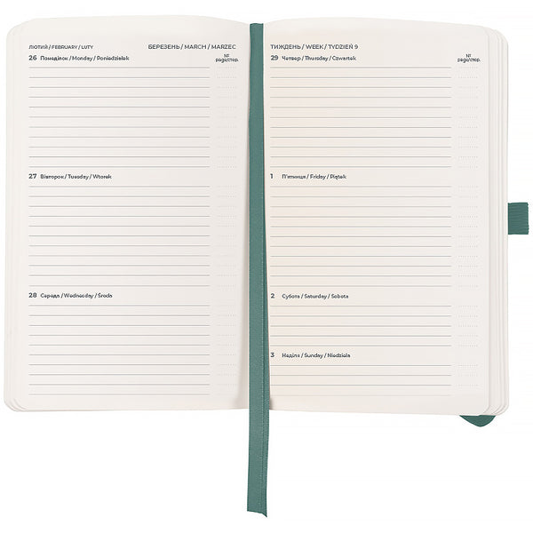 Щотижневик 2026 Axent Partner Soft Skin 8509-26-48-A, 125*195, сіро-лазурний