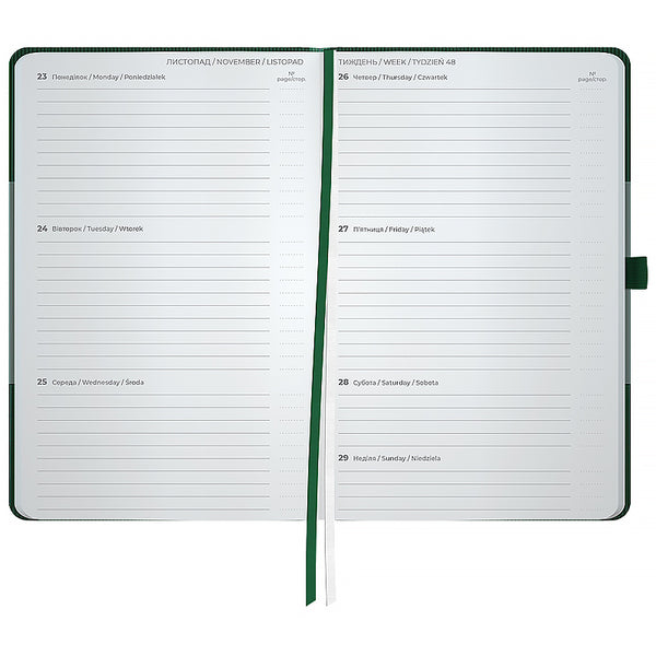 Щотижневик 2026 Axent Partner Lines 8515-26-23-A, 125*195, темно-зелений