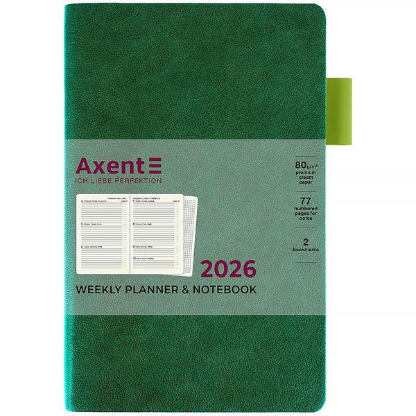 Щотижневик 2026 Axent Partner Soft Muse 8527-26-2-A, 125*195, зелений