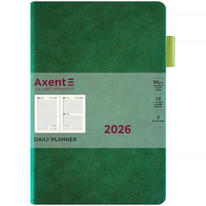 Щоденник 2026 Axent Partner Soft Muse 8827-26-2-A, 145*210, зелений