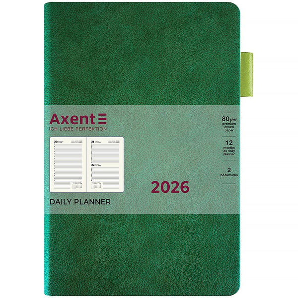 Щоденник 2026 Axent Partner Soft Muse 8827-26-2-A, 145*210, зелений