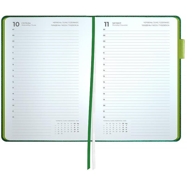 Щоденник 2026 Axent Partner Soft Muse 8827-26-2-A, 145*210, зелений