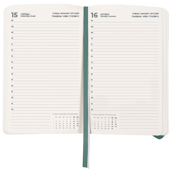 Щоденник 2026 Axent Partner Soft Skin 8810-26-48-A, 145*210, сіро-лазурний