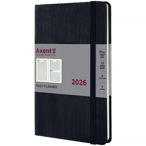 Щоденник 2026 Axent Partner Lines 8815-26-01-A, 145*210, чорний