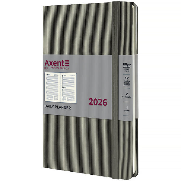 Щоденник 2026 Axent Partner Lines 8815-26-03-A, 145*210, сірий