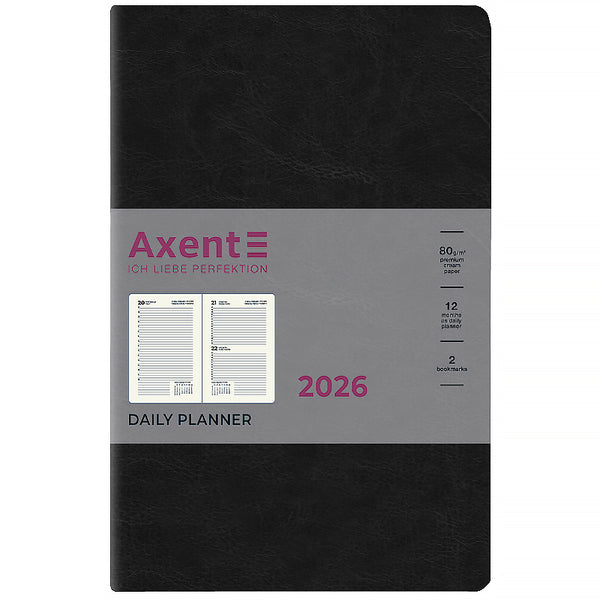 Щоденник 2026 Axent Partner City Soft 8821-26-01-A, 145*210, чорний