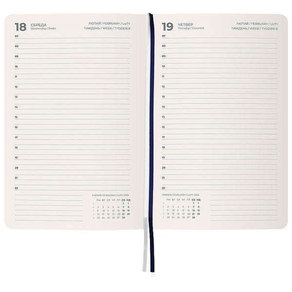 Щоденник 2026 Axent Partner City Soft 8821-26-02-A, 145*210, синій