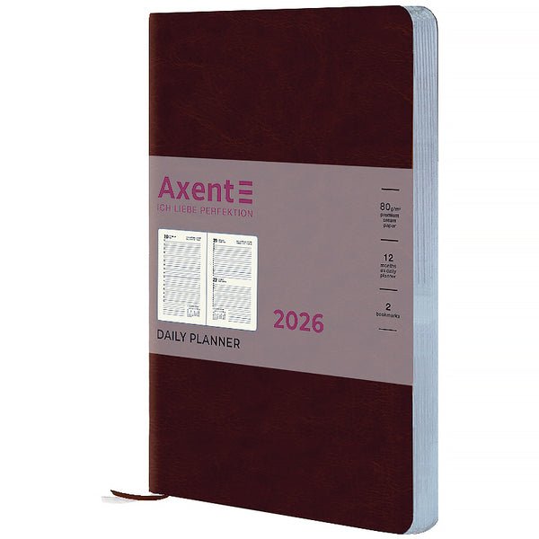 Щоденник 2026 Axent Partner City Soft 8821-26-05-A, 145*210, коричневий