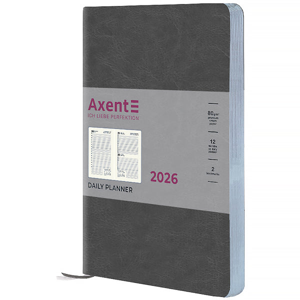 Щоденник 2026 Axent Partner City Soft 8821-26-06-A, 145*210, сірий