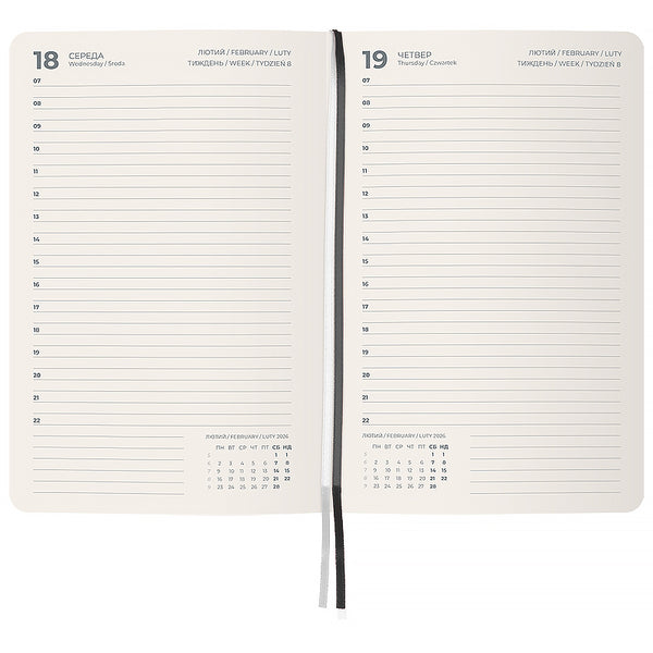 Щоденник 2026 Axent Partner City Soft 8821-26-06-A, 145*210, сірий