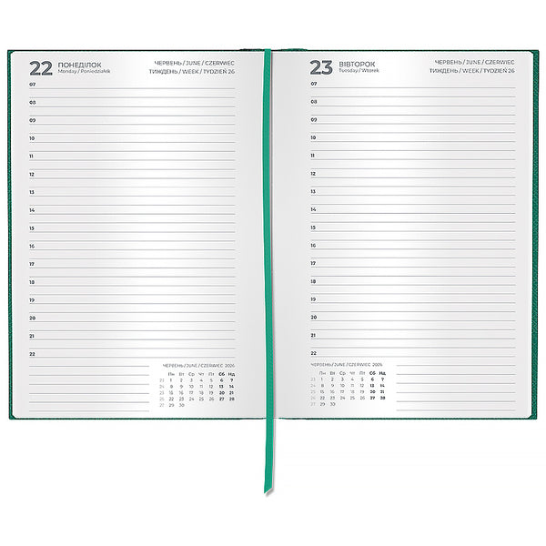 Щоденник 2026 Axent Classic Style 8840-26-5-A, 145*210, с/т аквамариновий