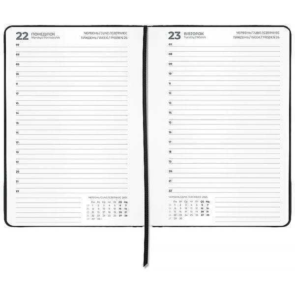 Щоденник 2026 Axent Classic Palermo 8843-26-1-A, 145*210, слп/т чорний