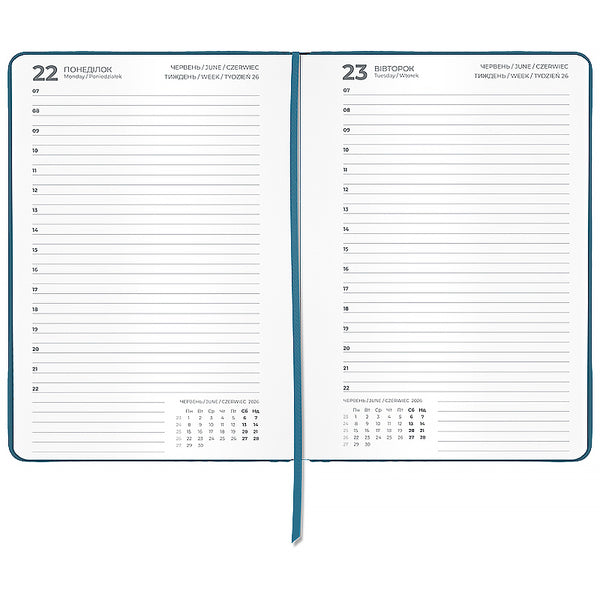 Щоденник 2026 Axent Classic Palermo 8843-26-2-A, 145*210, слп/т синій