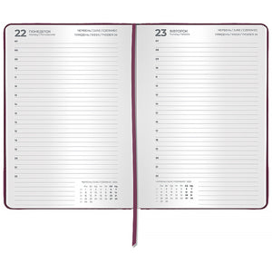 Щоденник 2026 Axent Classic Palermo 8843-26-6-A, 145*210, слп/т сливовий