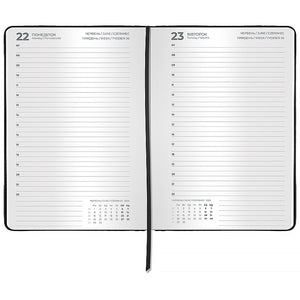 Щоденник 2026 Axent Classic Lux 8844-26-1-A, 145*210, слп/т чорний