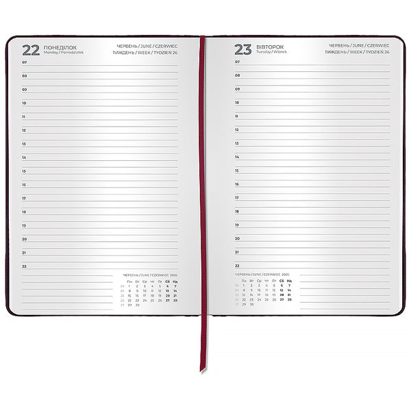 Щоденник 2026 Axent Classic Lux 8844-26-4-A, 145*210, слп/т коричневий