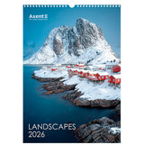 Календар настінний 2026 Axent Landscapes 8804-26-1-A, А3 Календар настінний 2026 Axent Landscapes 8804-26-1-A, А3