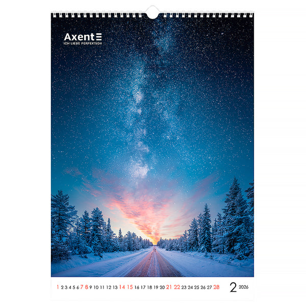 Календар настінний 2026 Axent Landscapes 8804-26-1-A, А3