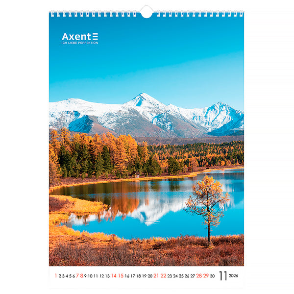 Календар настінний 2026 Axent Landscapes 8804-26-1-A, А3