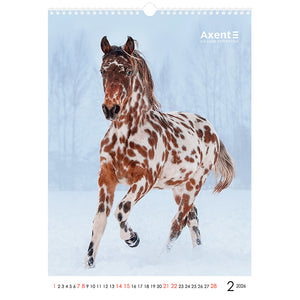 Календарь настенный 2026 Axent Horses 8804-26-3-A, А3