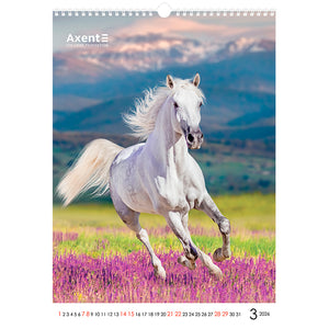 Календарь настенный 2026 Axent Horses 8804-26-3-A, А3