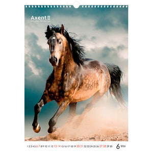 Календарь настенный 2026 Axent Horses 8804-26-3-A, А3