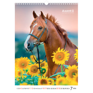 Календарь настенный 2026 Axent Horses 8804-26-3-A, А3