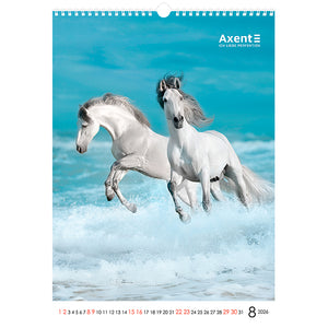 Календарь настенный 2026 Axent Horses 8804-26-3-A, А3